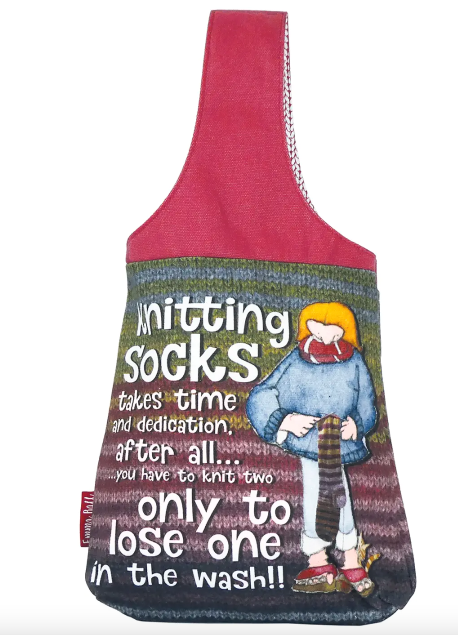 Sock Knitter Small Wrist Bag