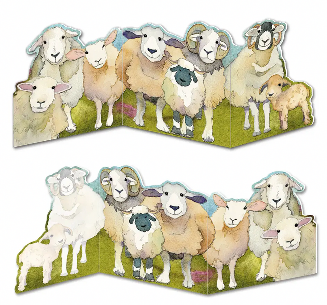 Felted Sheep Two-Fold Card Greetings Card