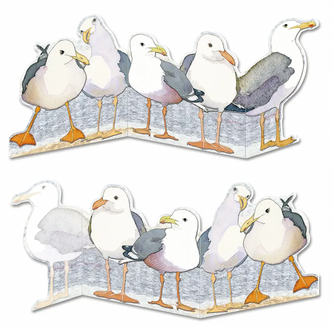 Seagulls Two-Fold Card Greetings Card