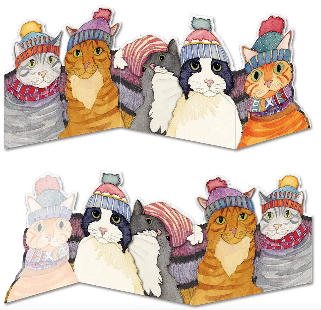 Cats in Hats Two-Fold Card Greetings Card