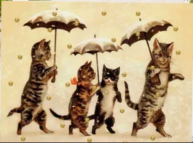 In the Snow Little Vintage Christmas Greeting Card