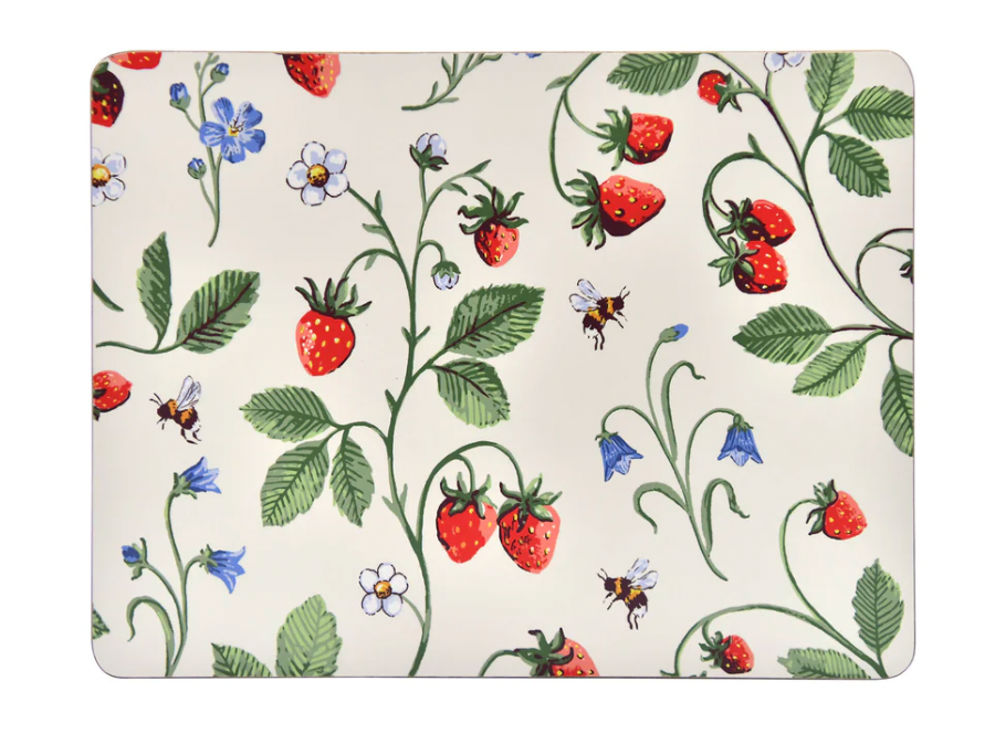 Strawberry Patch Set of 4 Placemats