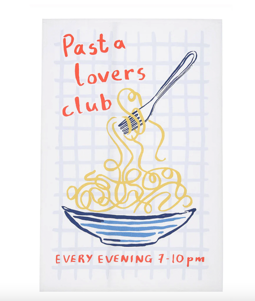 Pasta Lovers Club Cotton Tea Towel