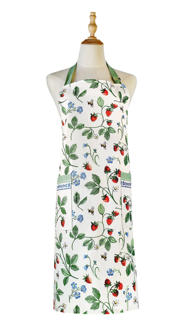 Strawberry Patch Cotton Apron