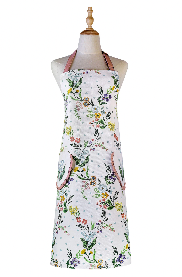 Petals & Prose Cotton Apron