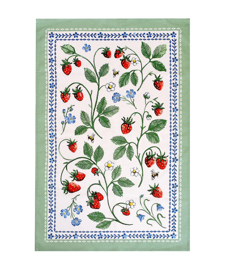 Strawberry Patch Cotton Tea Towel