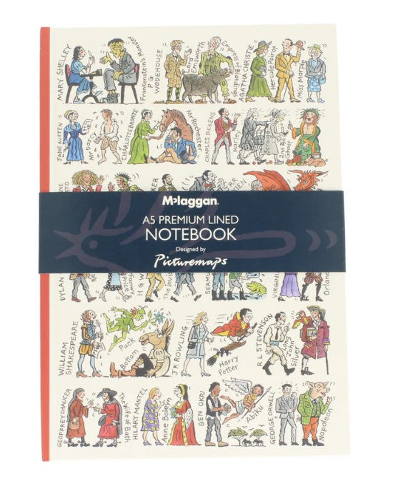 Writers & Characters of England A5 Notebook