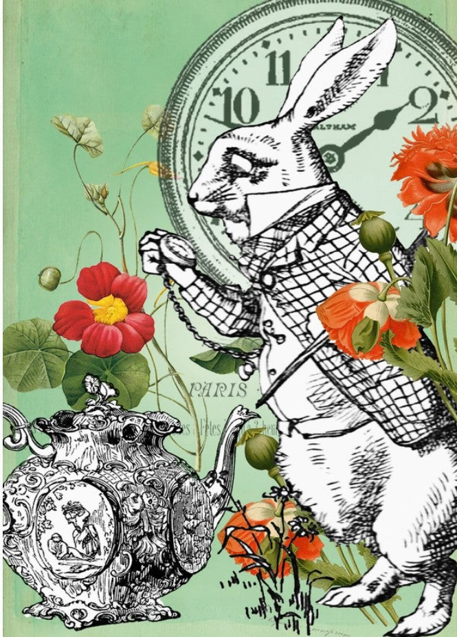 Alice In Wonderland Nearly Ten to Two Greetings Card