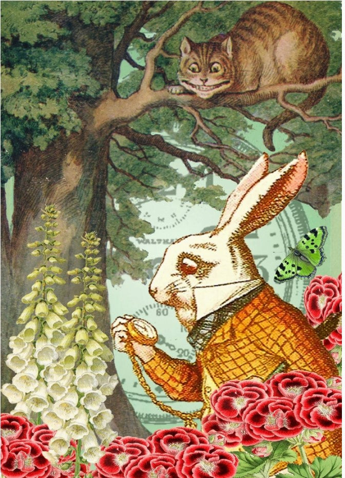 Alice In Wonderland - The Cheshire Cat Greetings Card