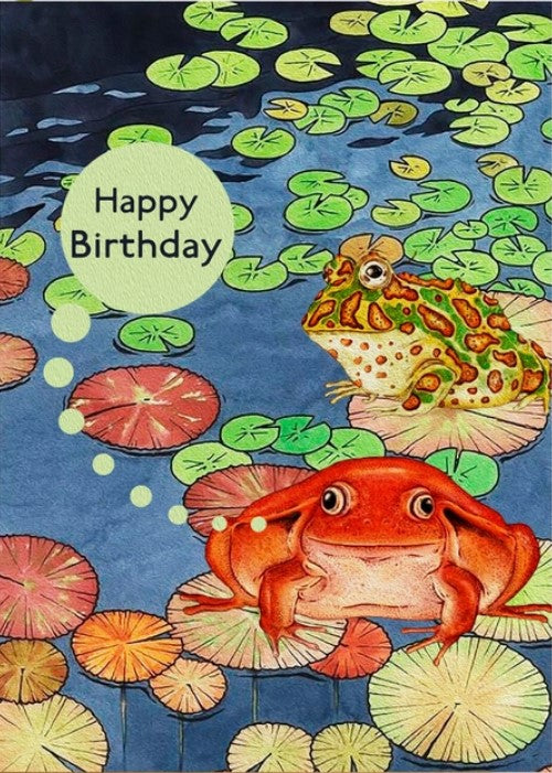 Water Lilies Birthday Greetings Card