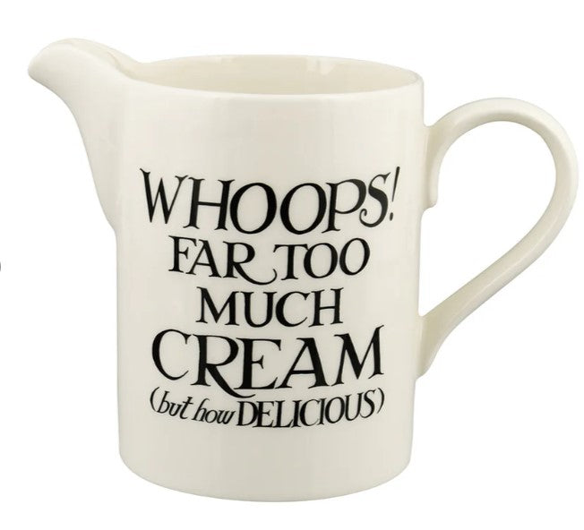 Black Toast Cream Medium Straight-Sided Jug