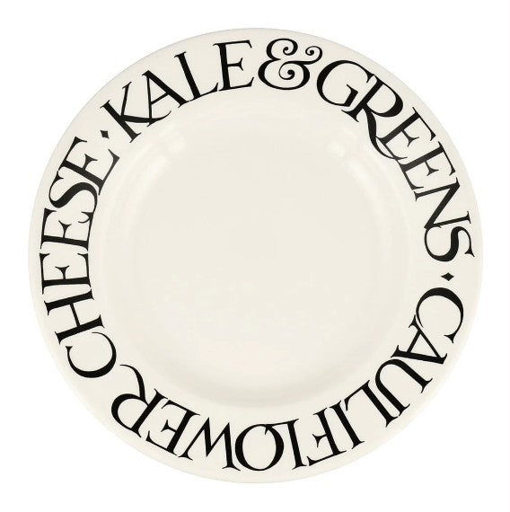 Black Toast Veggies 10 1/2 inch Plate