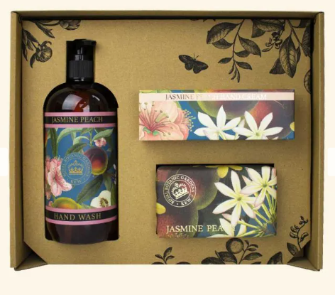 Kew Gardens Jasmine Peach Essential Hand Care Gift Box