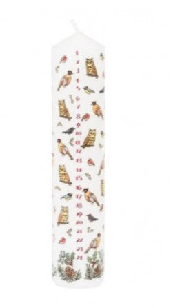 Winter Birds 7.5"  Pillar Advent Candle