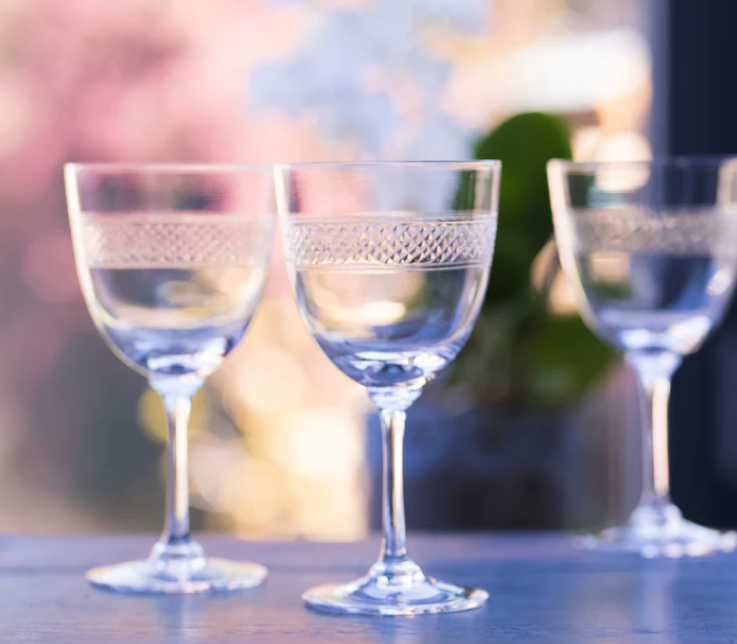 Wine Glass with Band Design