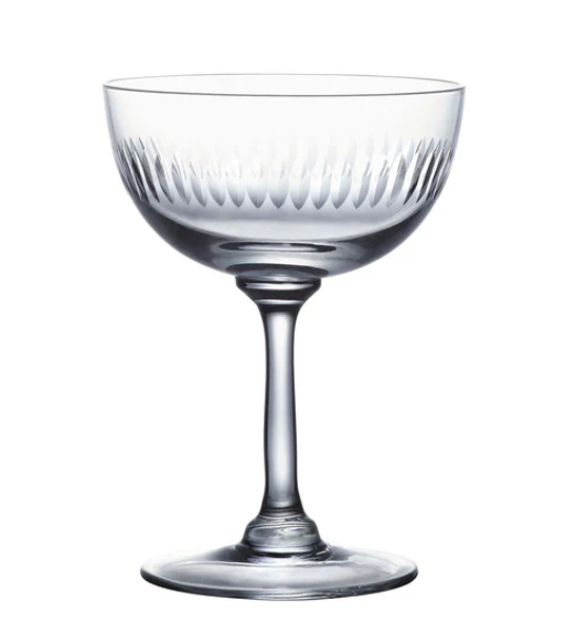 Champagne Saucer with Spear Design