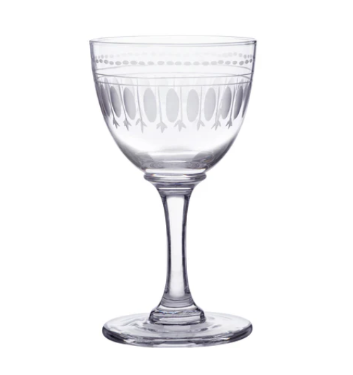 Liqueur Glass with Ovals Design by The Vintage List