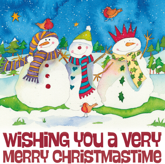 Snowmen Merry Christmas Pack of 6 Christmas Cards