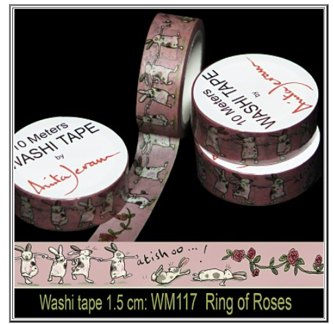 Ring of Roses Washi Tape - 1.5 cm