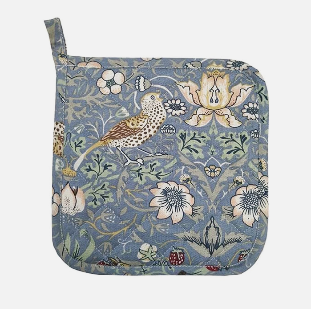 Strawberry Thief Blue Pot Holder
