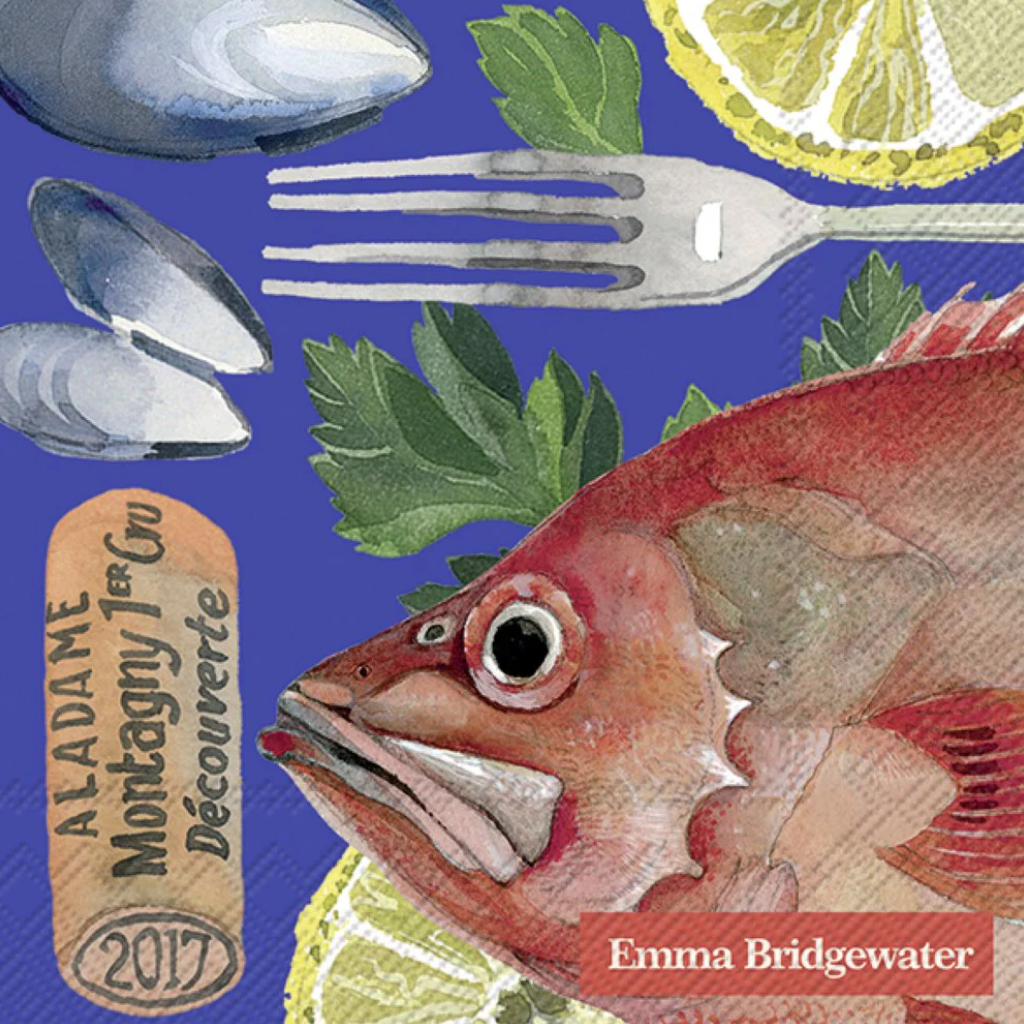 Fish Supper Blue Napkins