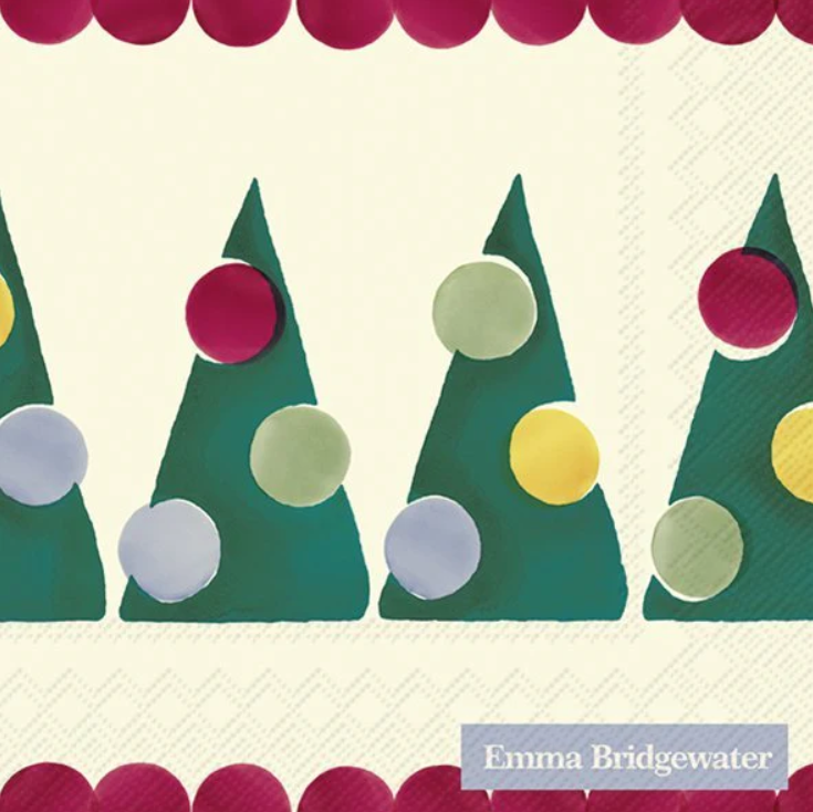 Polka Trees Christmas Napkins