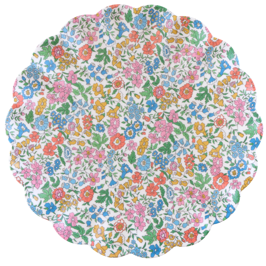 Liberty Garden Party Set of 6 Large Reusable Melamine Plates