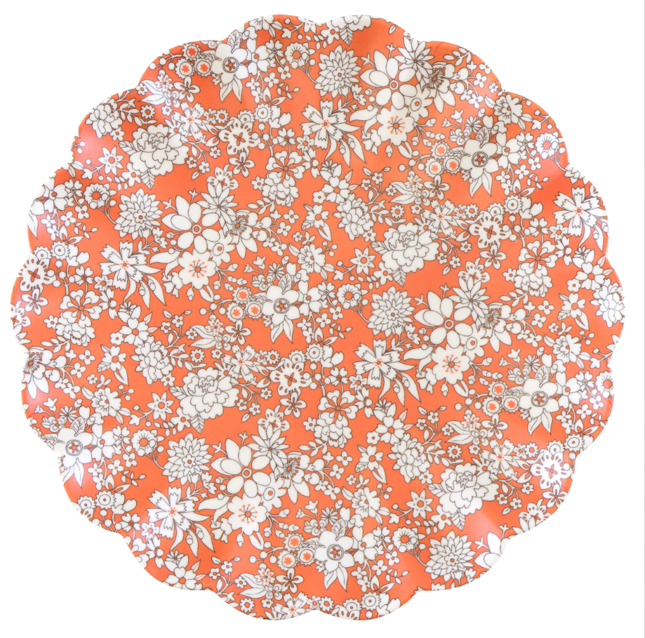 Liberty Garden Party Set of 6 Large Reusable Melamine Plates