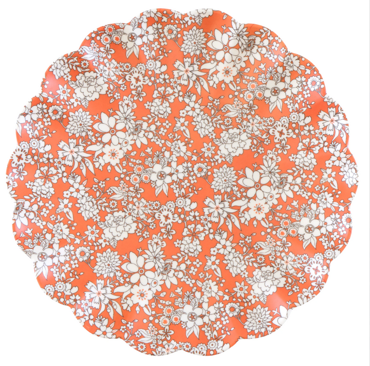 Liberty Garden Party Set of 6 Large Reusable Melamine Plates