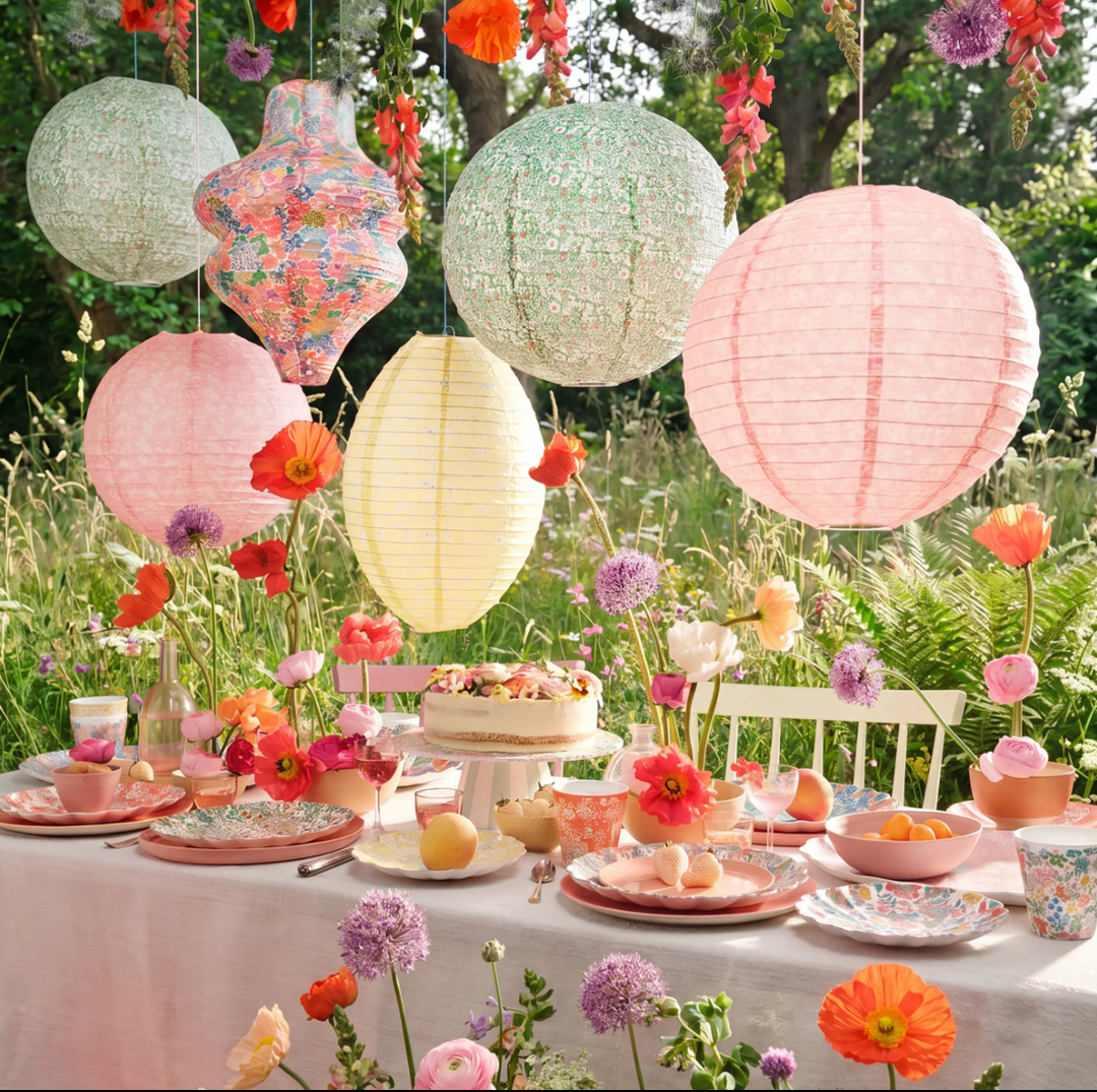 Liberty Garden Party Set of 6 Large Reusable Melamine Plates