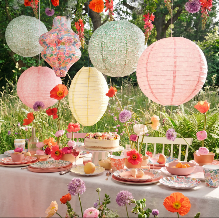 Liberty Garden Party Set of 6 Large Reusable Melamine Plates