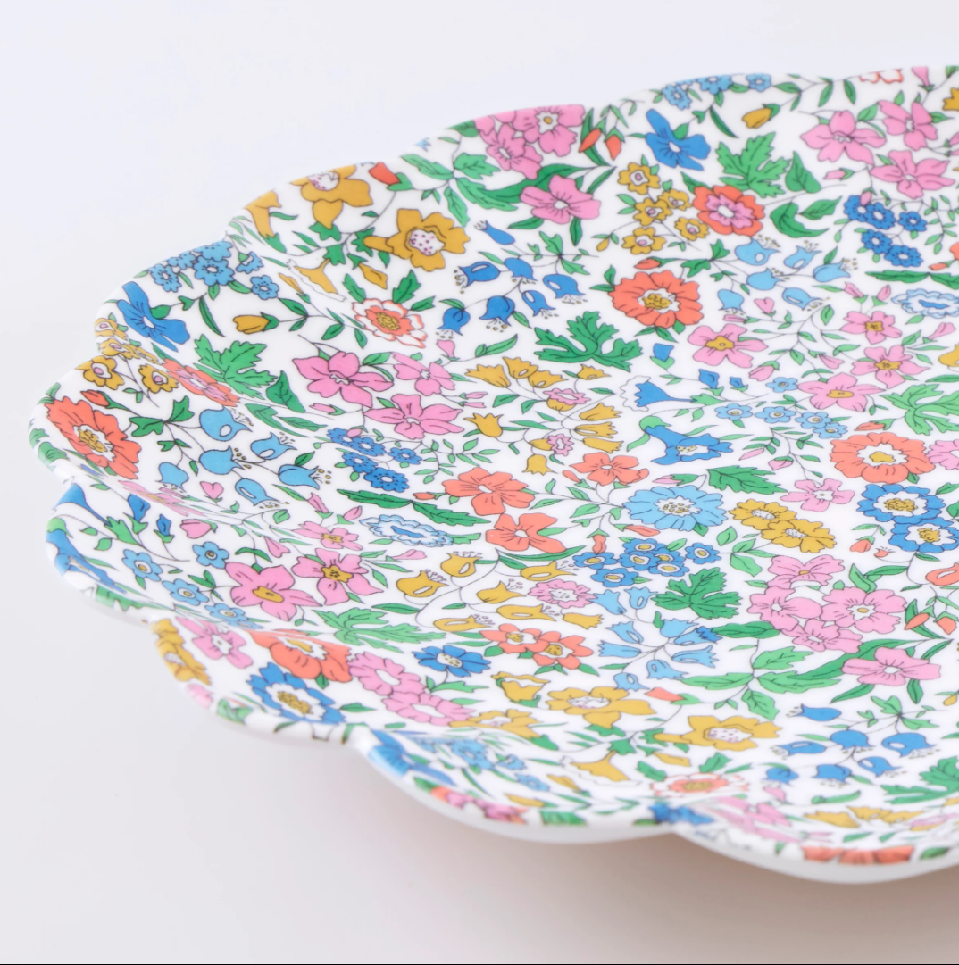 Liberty Garden Party Set of 6 Large Reusable Melamine Plates