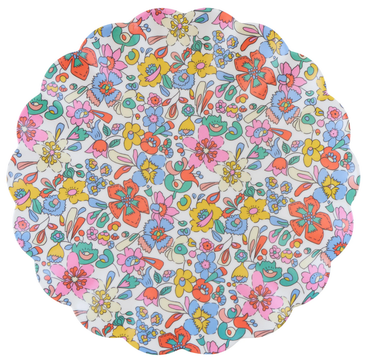 Liberty Garden Party Set of 6 Large Reusable Melamine Plates