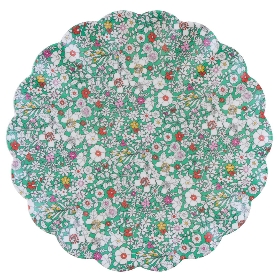 Liberty Garden Party Set of 6 Large Reusable Melamine Plates