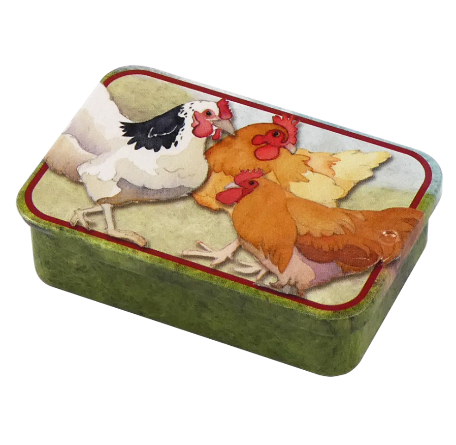 Hens Mini Slider Tin