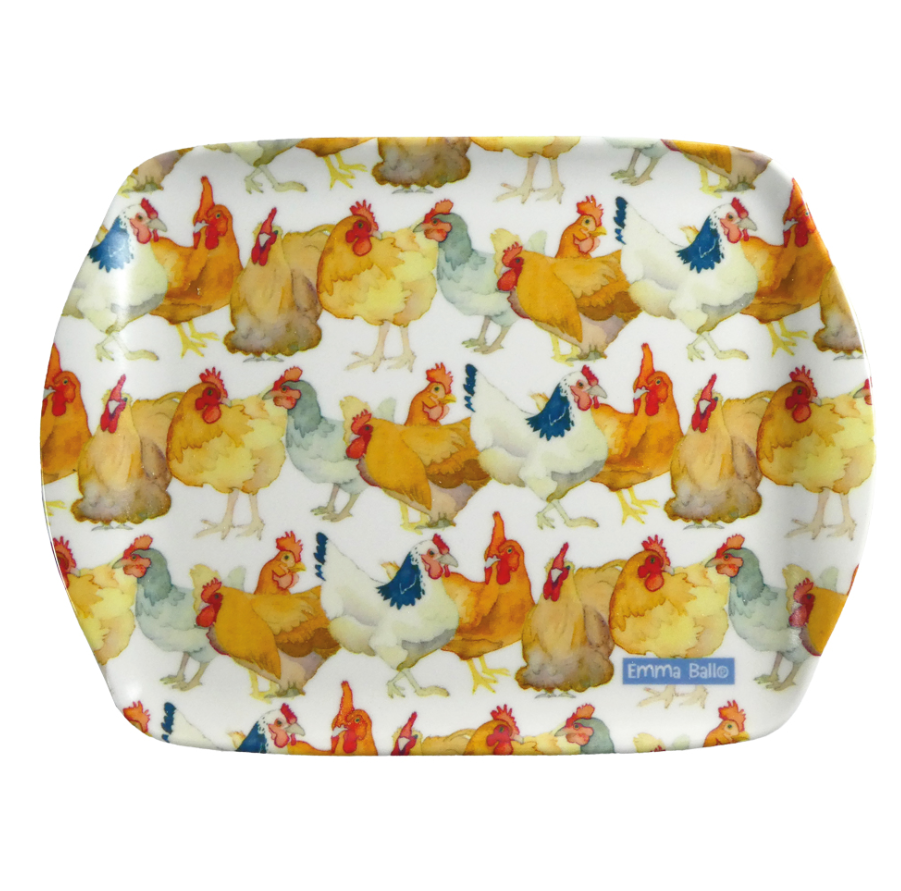 Chickens Melamine Scatter Tray