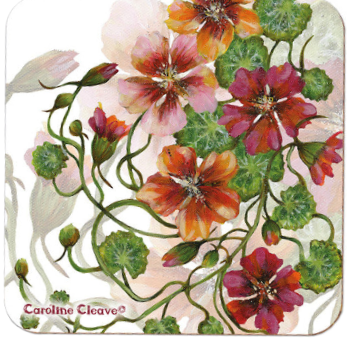 Caroline Cleave Nasturtiums Coaster