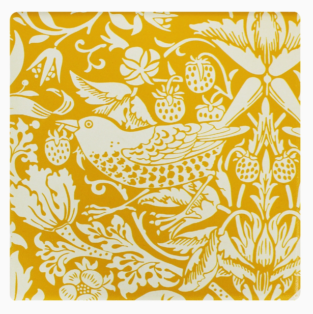 William Morris "Quince Yellow" Ceramic Coaster- Boxed Set