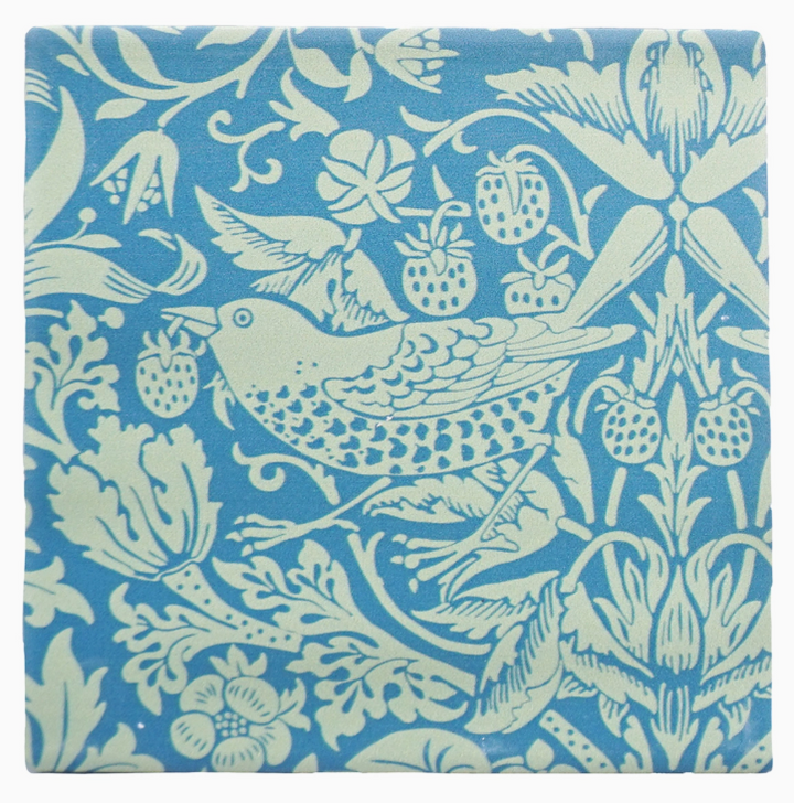 William Morris "Sage Green" Ceramic Coaster-- Boxed Set