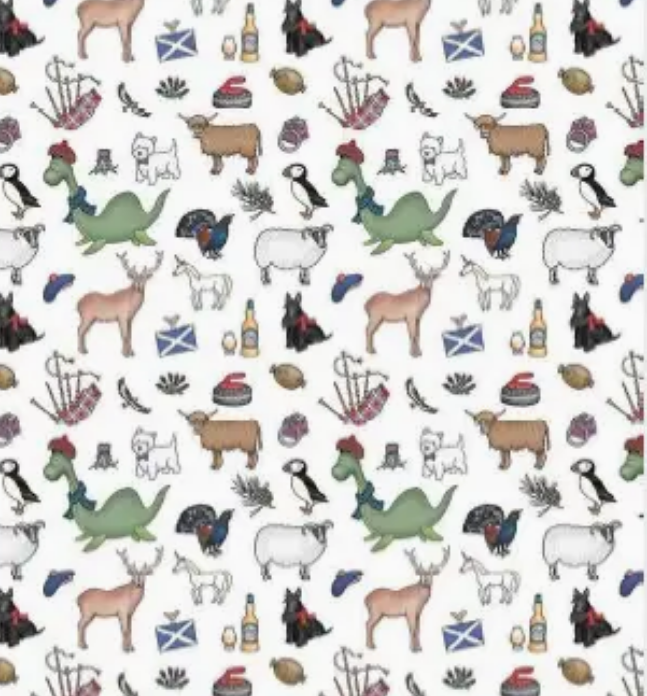 'Keepsake from Scotland' Tea Towel