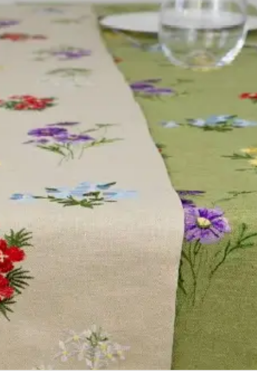 'Floral Borders' Table Runner