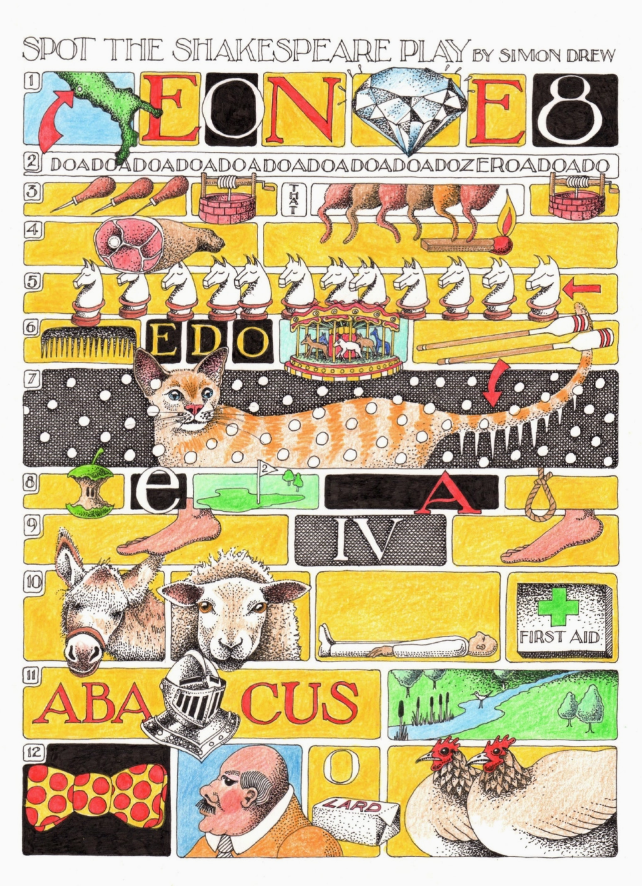 Spot the Shakespear Play Card by Simon Drew