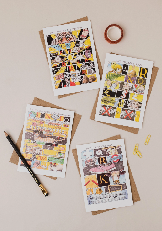 Spot the Shakespear Play Card by Simon Drew
