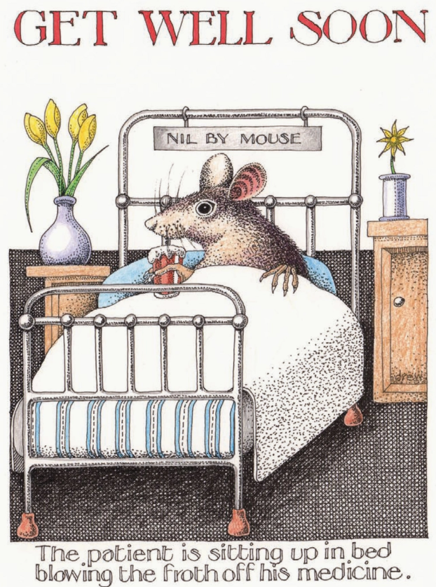 Get Well Soon Card by Simon Drew