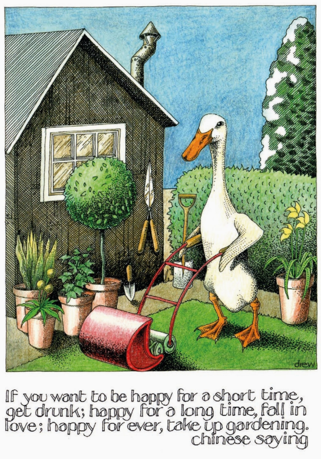 Take Up Gardening Card by Simon Drew