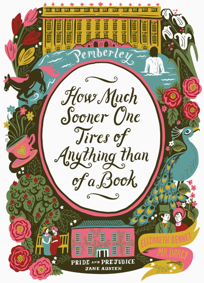 "Pride and Prejudice" Jane Austen Card by Lucy Stephens.
