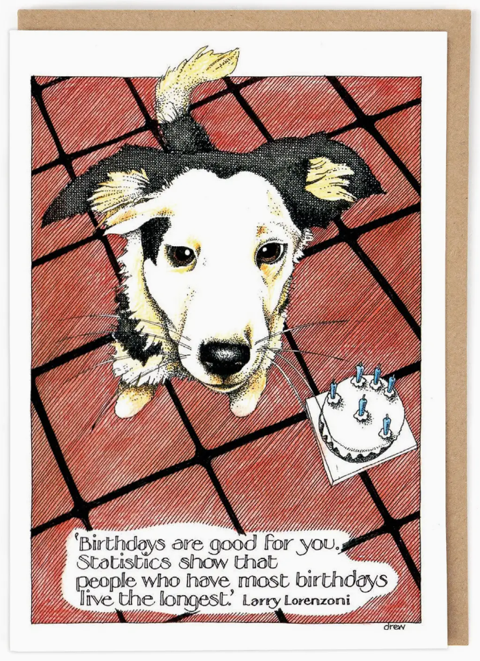 Statistics Birthday Card by Simon Drew