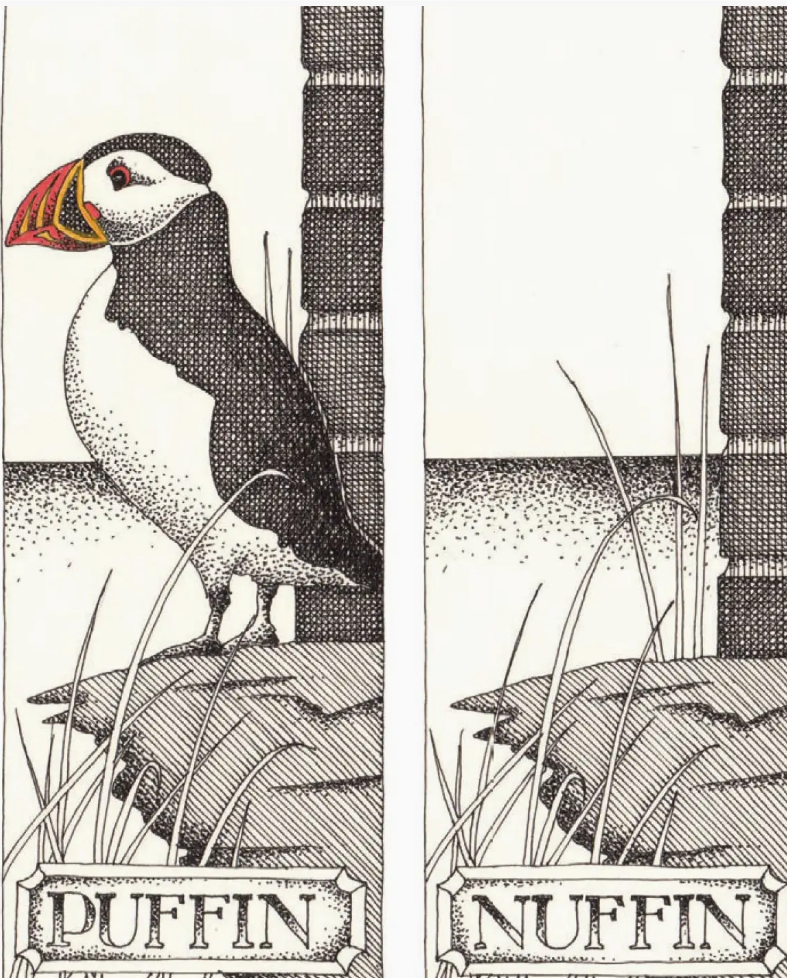 Puffin Nuffin' Card by Simon Drew