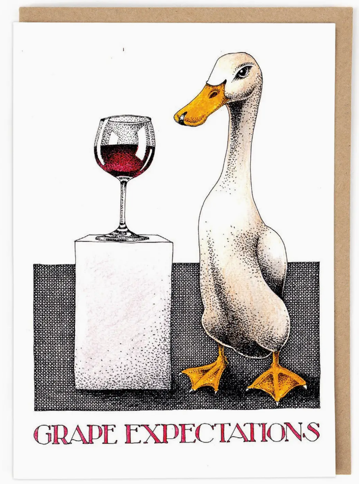 Grape Expectations Card by Simon Drew