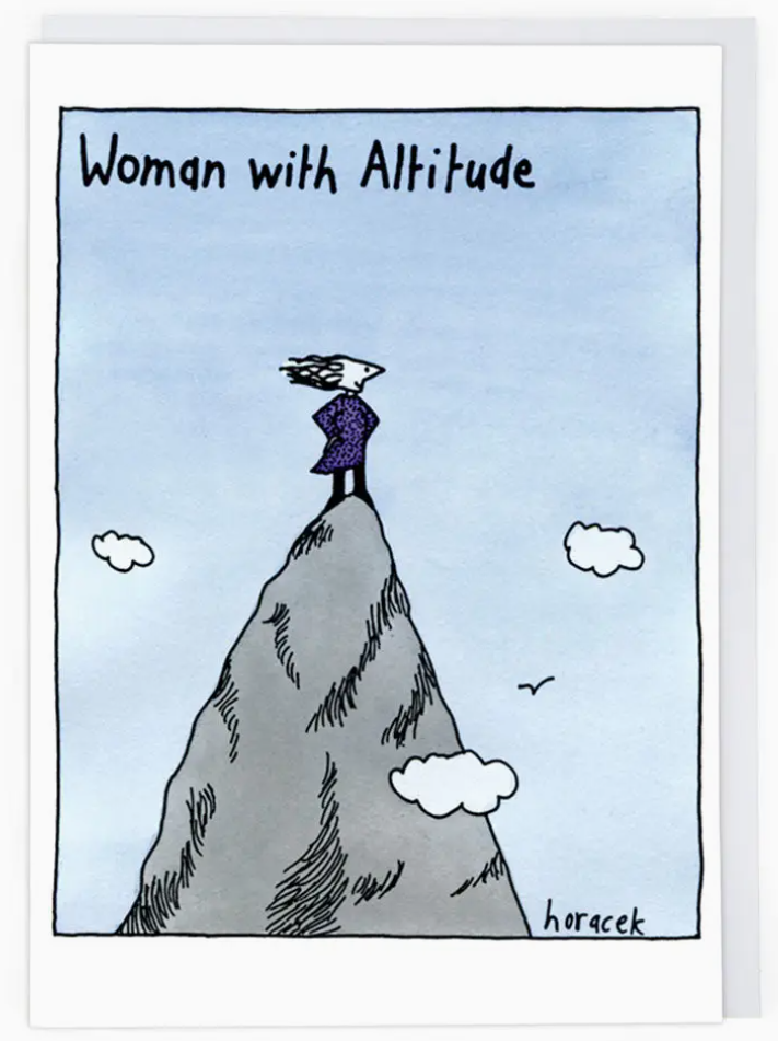 Woman with Altitude Card by Judy Horacek